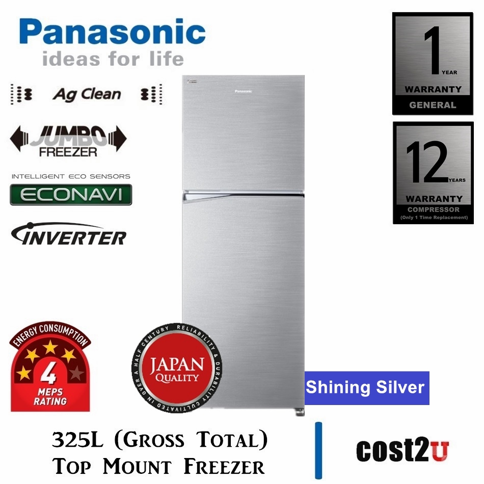 Model 2020 Panasonic 325L 2 Door Inverter Refrigerator ...