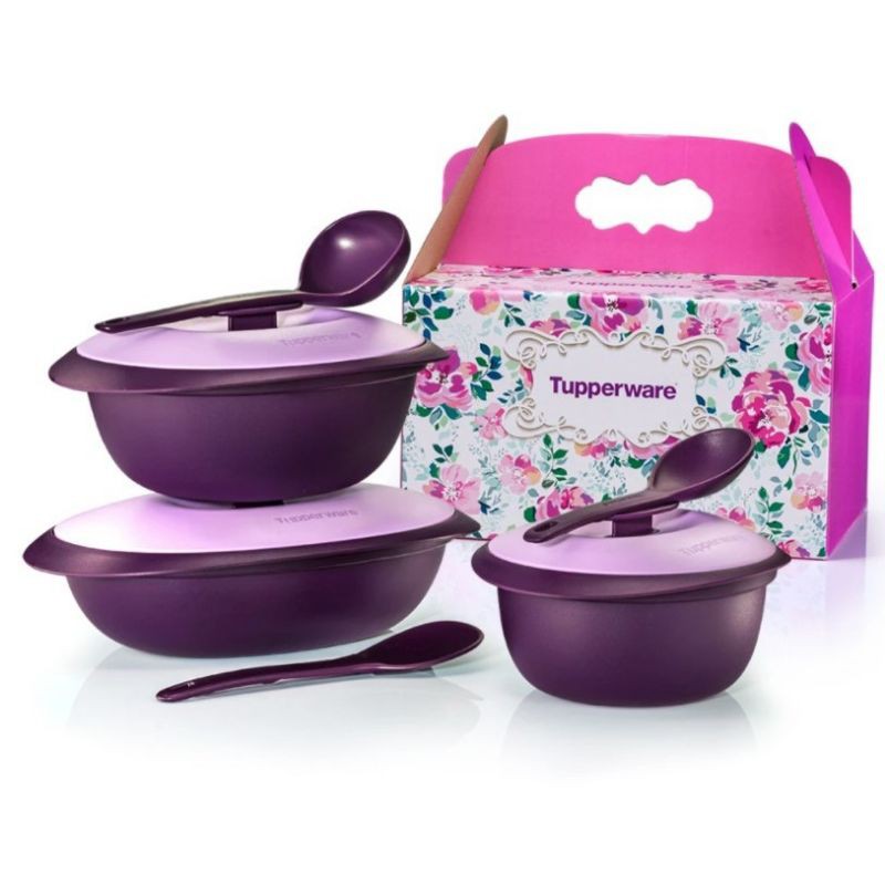 Tupperware Purple Royale Serveware Set 3pcs or 4pcs