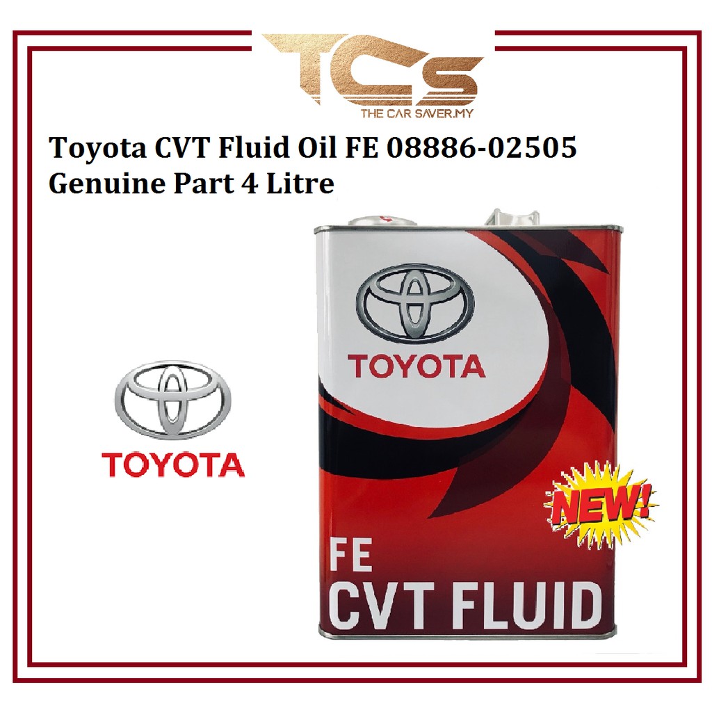 Toyota CVT Fluid Oil FE 08886-02505 Genuine Part 4 Litre
