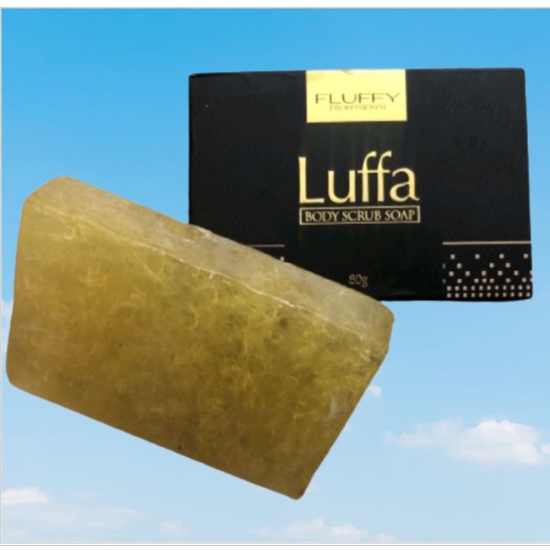 Fluffy Luffa Soap Body Scrub 100 Original (1 buku sabun 80g