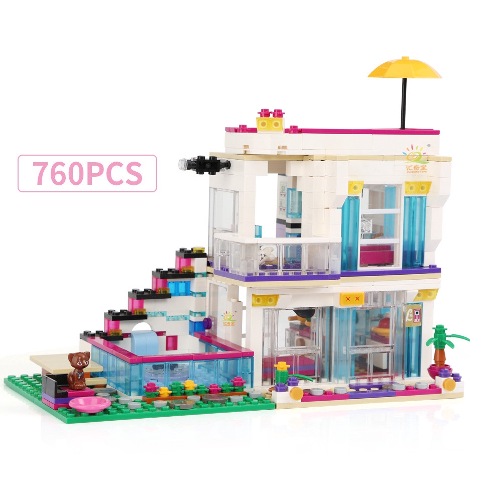 760PCS Pop Star Livi's House Building Block Friends for Girls Figures NON LEGO