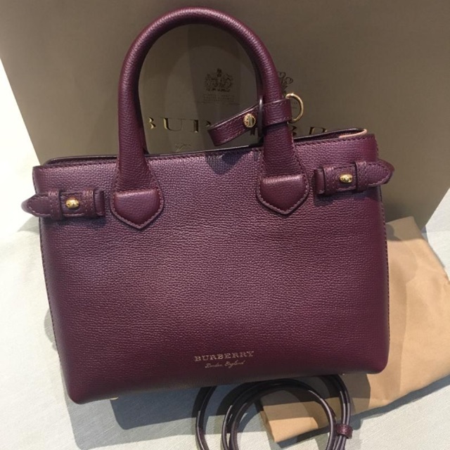 purple burberry bag