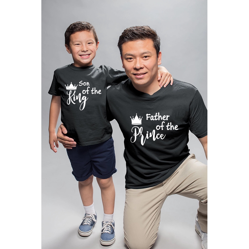 FATHER AND BABY SET DAD AND SON T-SHIRT AND BODYSUIT SET KING AND PRINCE SET 