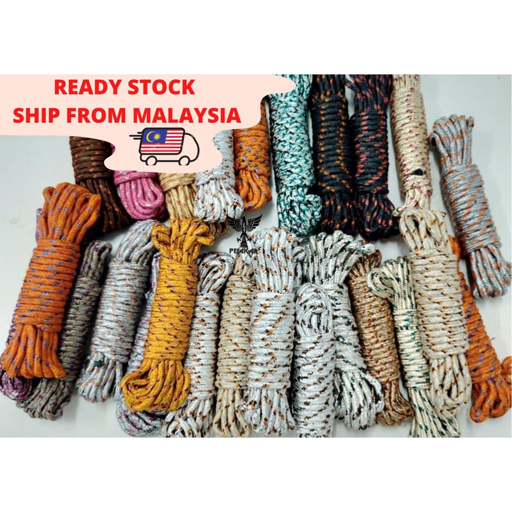 [READY STOCK]Camping Rope Nylon/ Tali Khemah / Tali Penyidai pakaian ...