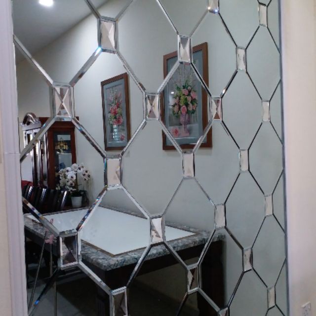 Cermin bavel design diamond Shopee Malaysia Cermin bavel design diamond Shopee Malaysia