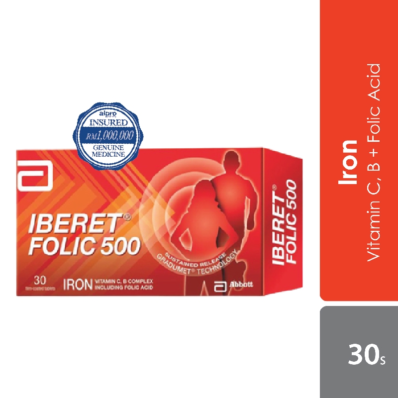Abbott Iberet Folic 500 5x6s For Pregnant Lactating Women Exp Date 01 2023