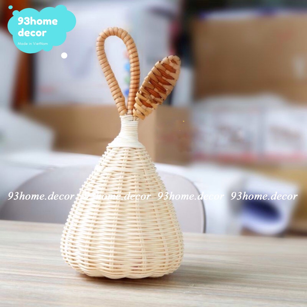Decorative rattan bells, safe toy rattan bells for babies bamboo