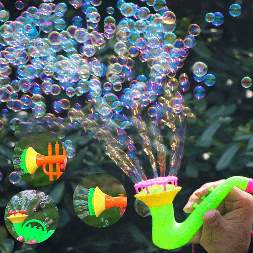 AMAR Creative Multi-Hole Trumpet Water Soap Blowing Bubbles Outdoor ...