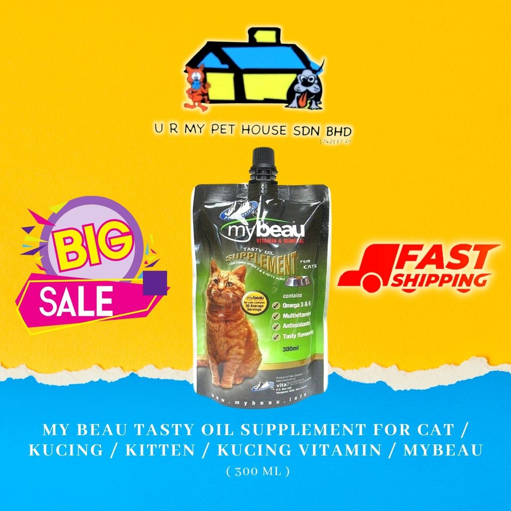 My beau tasty oil supplement for cat 300ml / kucing / kitten 
