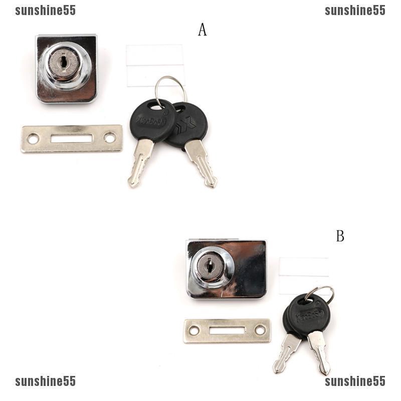 Glass Door Sliding Lock Cam Key Showcase Display 2 Keys