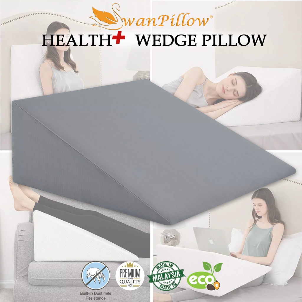 SwanPillow HealthPlus Wedge Pillow_Inclined Bed Pillow for Acid Reflux