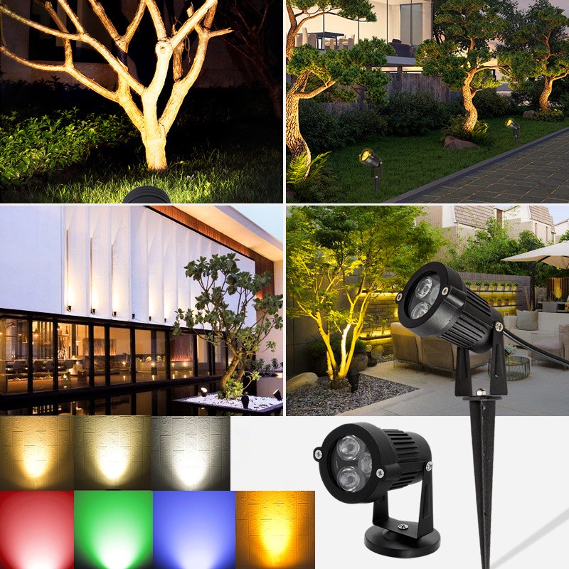 W Imitation Lumen Lamp Bead Floor Garden Light Tree Green Red Yellow Blue White Warm Natural