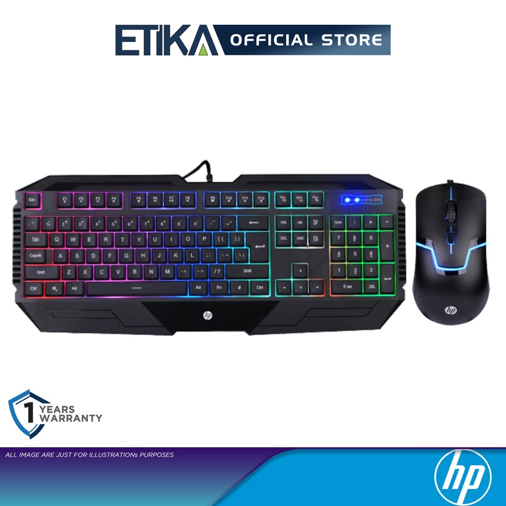HP GK1100 High Performance Wired Gaming Keyboard and Mouse Combo with