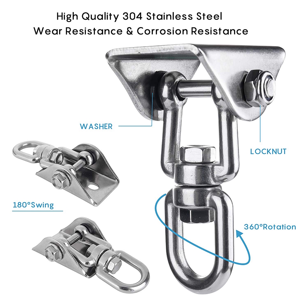 304 Heavy Duty Stainless Steel Ceiling Hook, Hanging Hooks, 4 Fixing