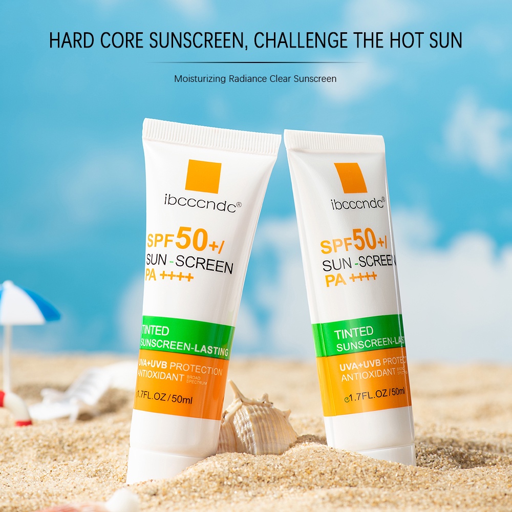 ibcccndc Tinted Whitening Sunscreen Sunblock Cream SPF50++ (50g ...