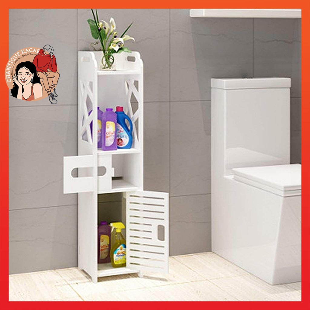 Costway Bathroom Floor Cabinet Storage Organizer Free-Standing w/ - On Sale  - Bed Bath & Beyond - 33239608