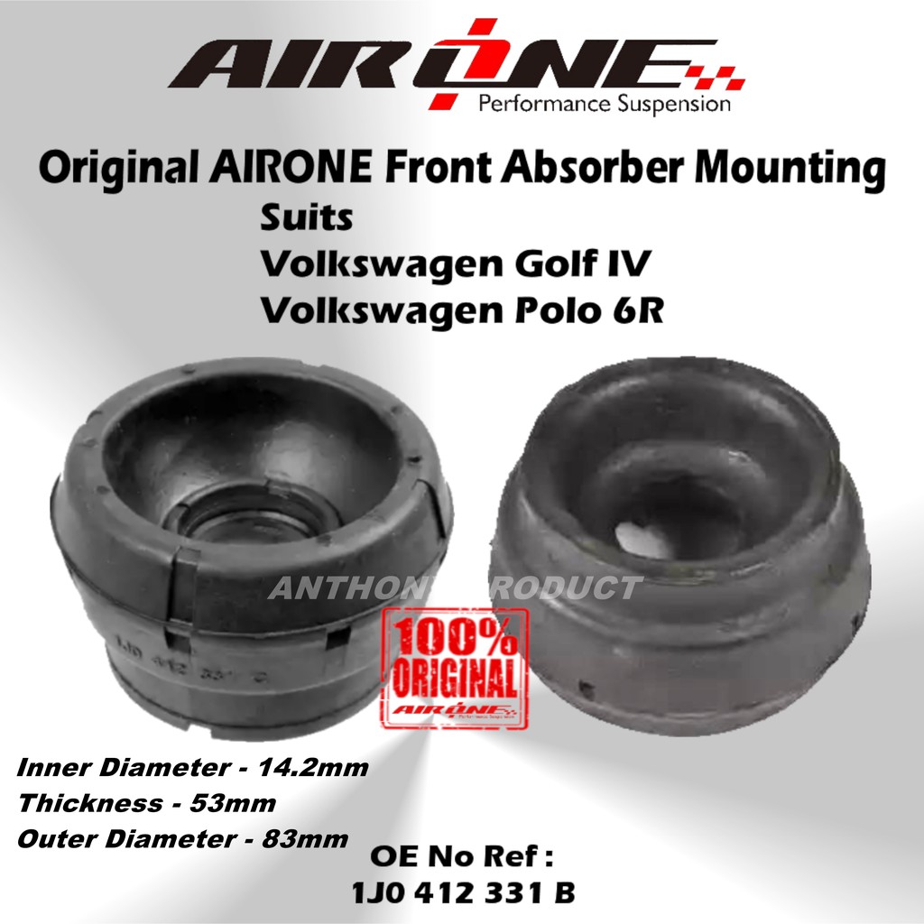 Airone Volkswagen Polo Mk5 6r Golf Iv Front Top Absorber Mounting Rubber Bearing