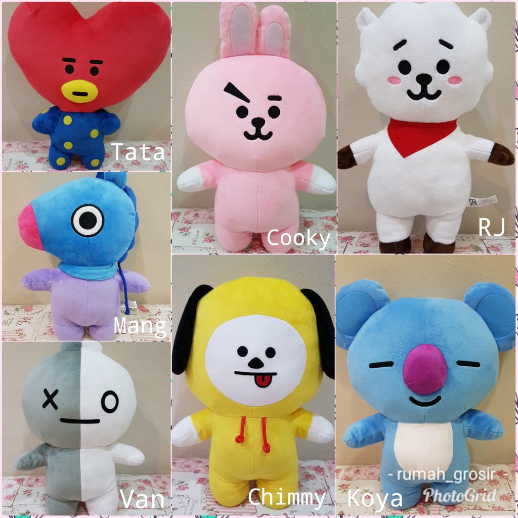 BONEKA BT21 BTS Unofficial Cooky Tata Chimmy Van Koya | Shopee Malaysia