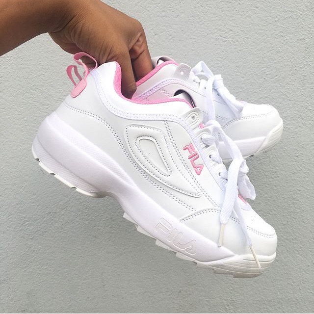 fila disruptor 2 white and pink