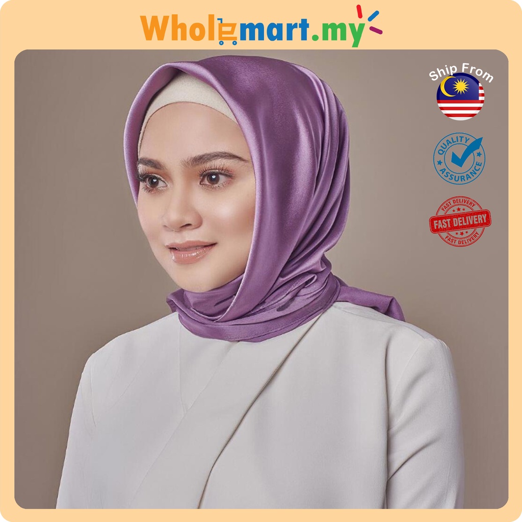 354354inch Premium Muslim Hijab Matte Satin Shawl Murah Tudung Shawl Satin Dul Plain Shopee 3862