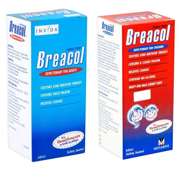 Breacol Adult Children Cough Syrup, Irritated Throat 60ml Ubat Batuk