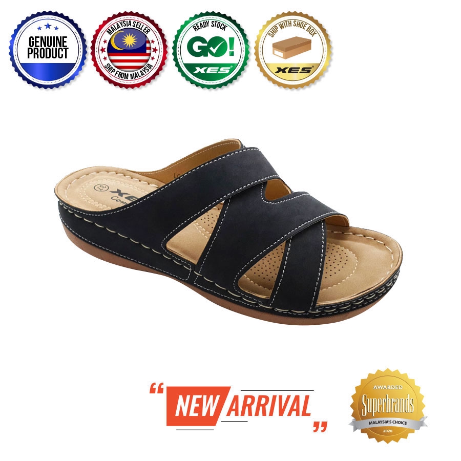 ladies black comfort sandals