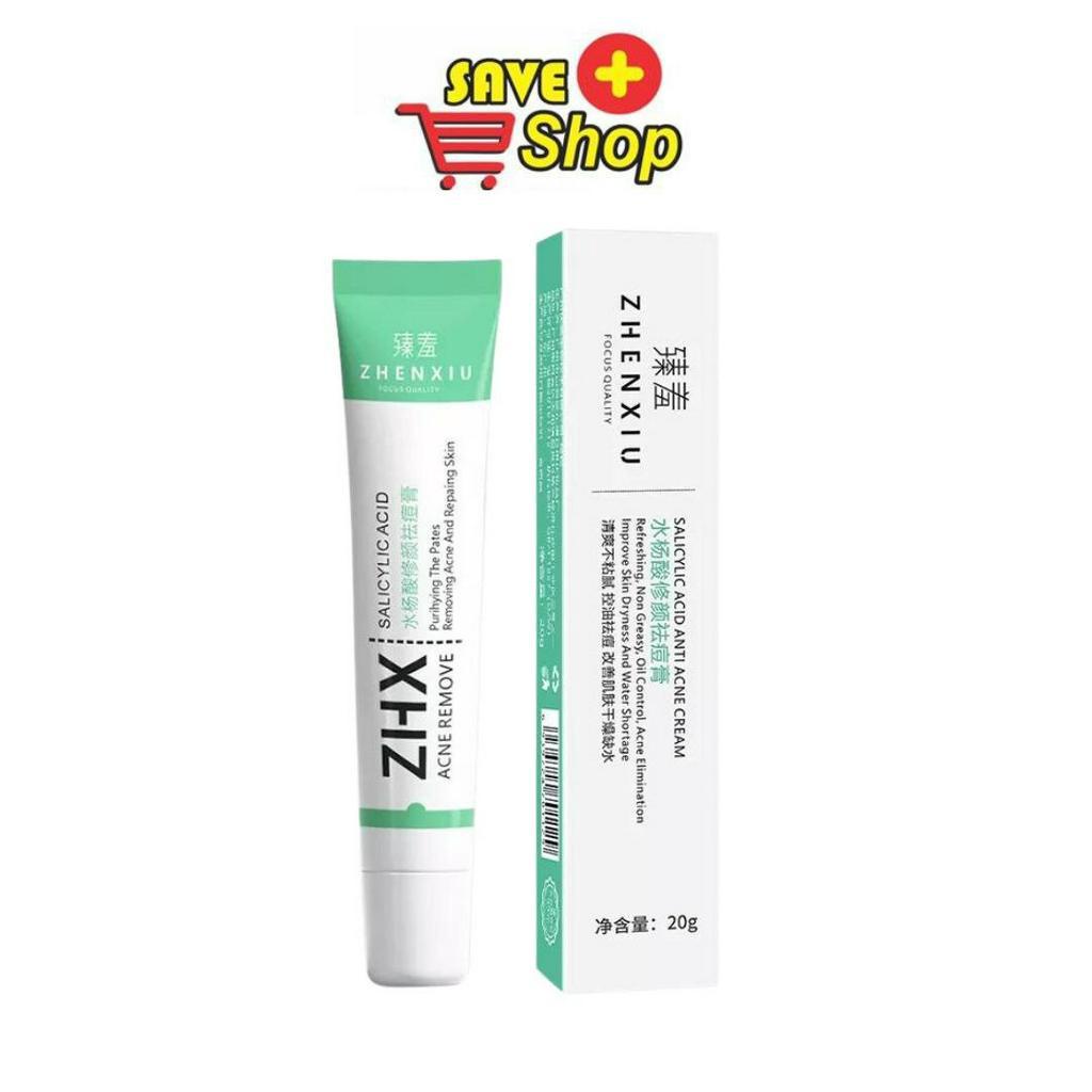 Krim Jerawat Salicylic Acid Anti Acne Cream ZHX Zhenxiu Cystic Acne Treatment Acne Scar Marks 20G Soothing Oil Control