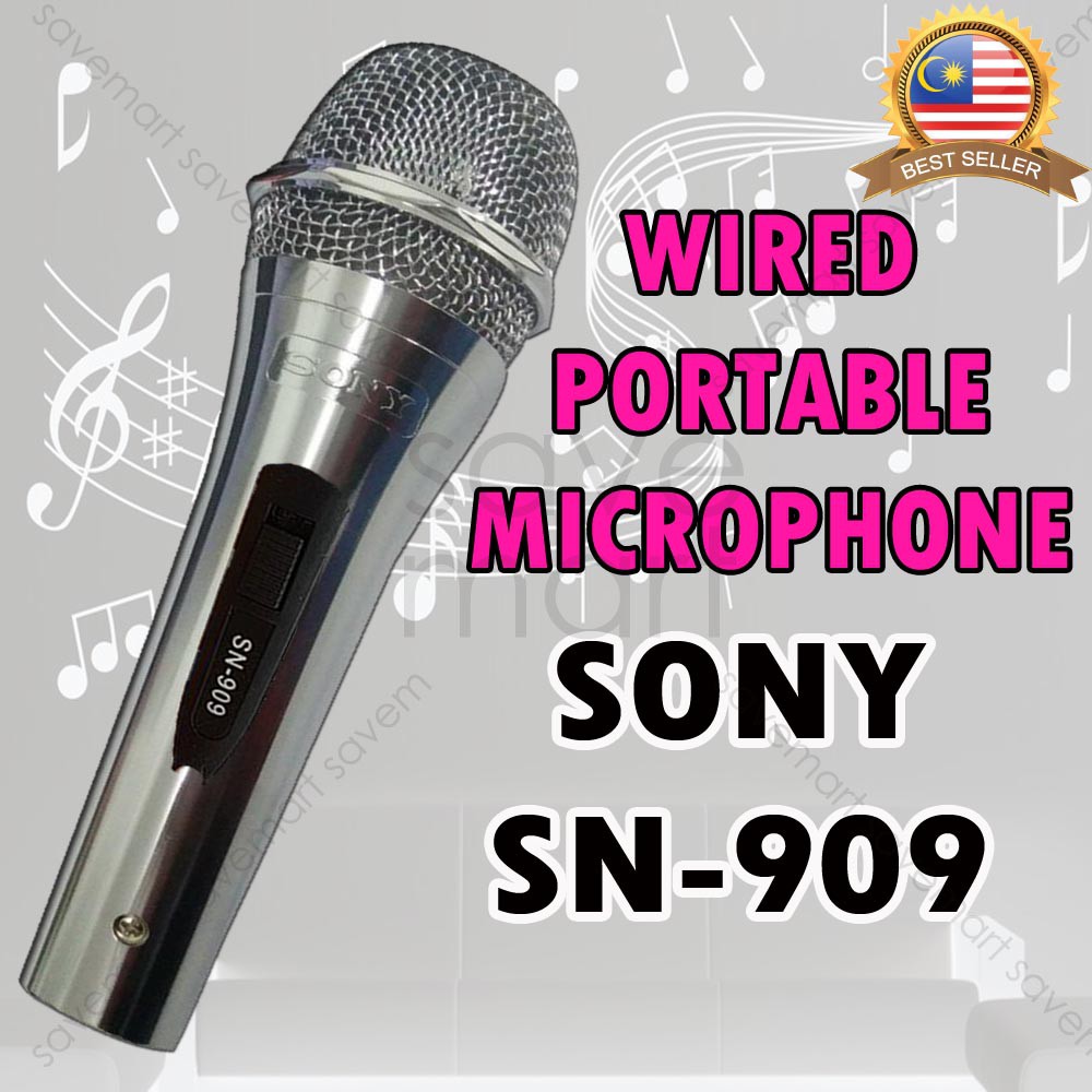 Sony Legendary Vokal Microphone SN-909 For Karaoke/ Stage/Mikrofon Karaoke Sony