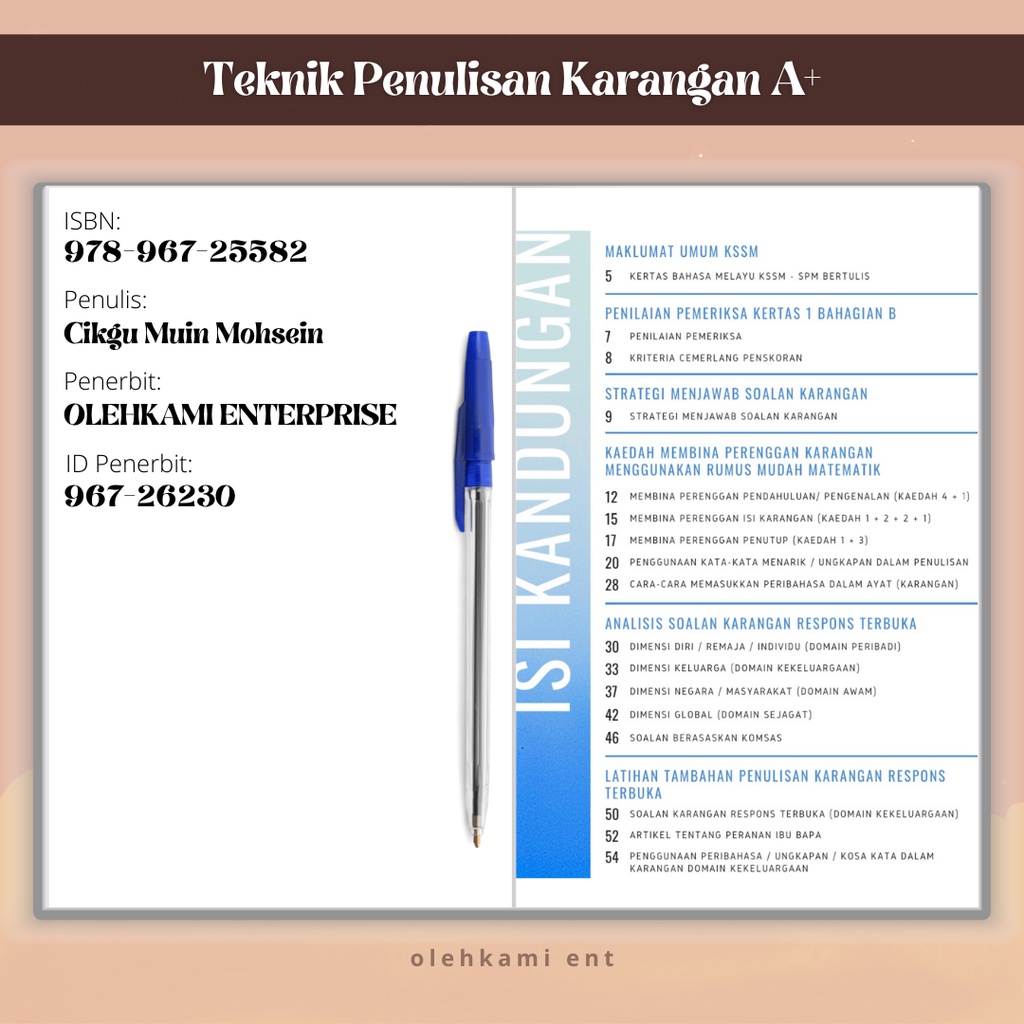 Buku Teknik Penulisan Karangan A Spm Shopee Malaysia