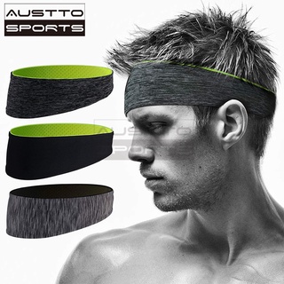 Austto Sport Headband Sweat Workout Headbands Sports Cooling Sweatband for Men Women Running Cycling Hiking Yoga Fitness