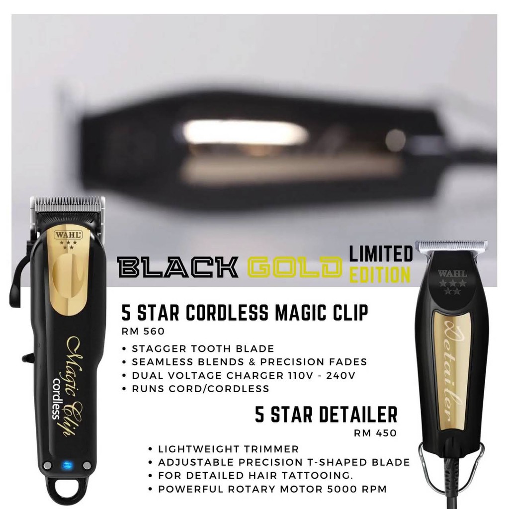 wahl black and gold detailer