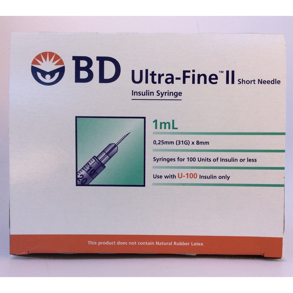 10 S Ultra Fine Ii Insulin Syringe Short Needle 1ml 0 25mm 31g X 8mm Shopee Malaysia