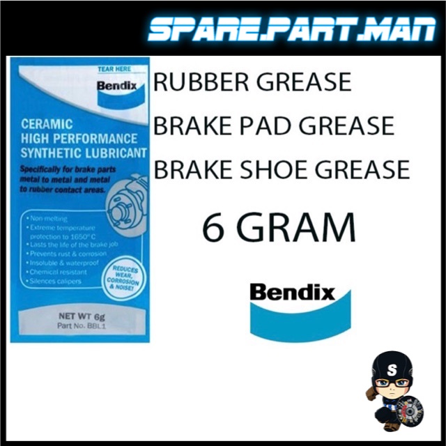 Bendix Ceramic High Performance Synthetic Lubricant / Rubber Grease / Brake Pad Grease / Brake