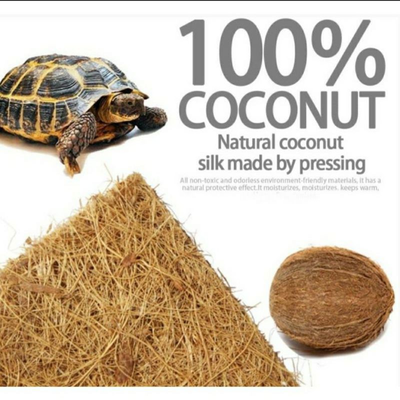 >> natural coconut fiber reptile mat carpet exotic pet substrate