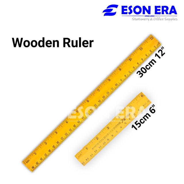 Wooden Ruler 15cm 30cm Pembaris  Kayu  Shopee Malaysia