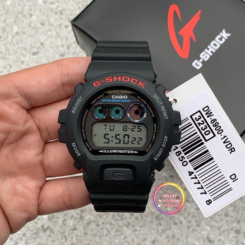 Ready Stock 100 Original Casio G Shock Dw 6900 1v Black Basic Shopee Malaysia