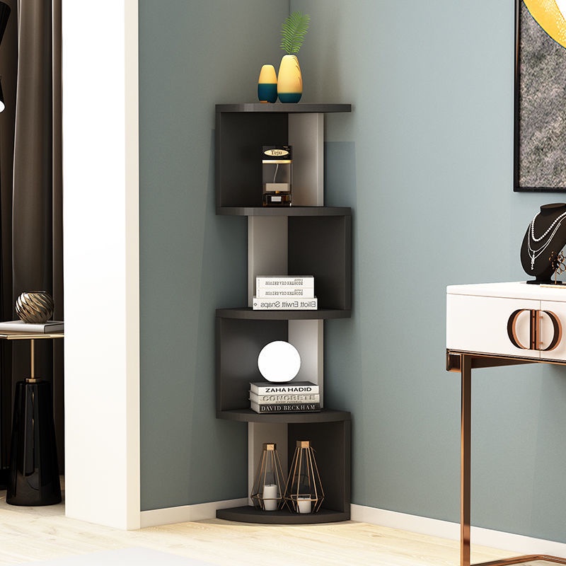 Floor-to-ceiling corner cabinet bookcase storage rack bookshelf corner ...