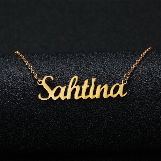 Romantic Gift Custom Personalized Name Choker Gold Color Customized Necklace Rantai nama