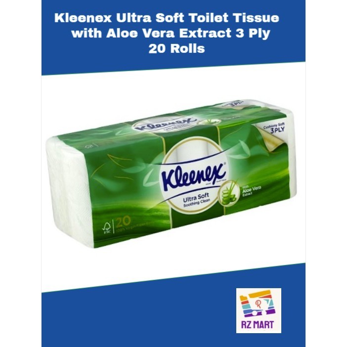🔥🔥Kleenex Ultra Soft Toilet Tissue with Aloe Vera Extract 3 Ply 3800