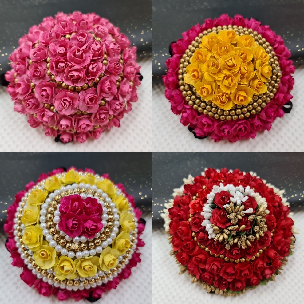 Bridal Bun Hair Flower Accessories | Shopee Malaysia