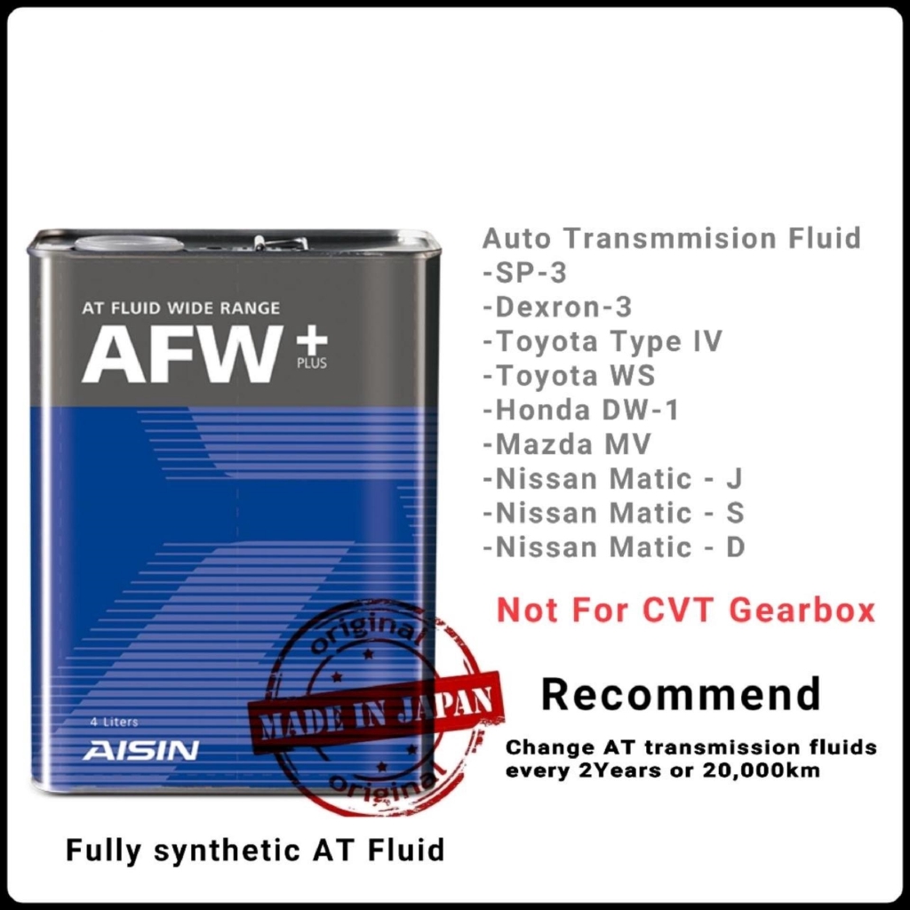 Aisin ATF Fluid Wide Range AFW PLUS - 4Liter Gear Oil / Transmission ...