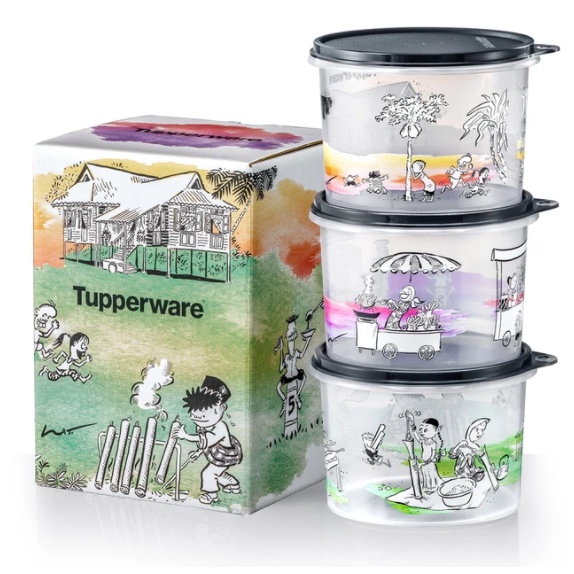 Tupperware Lat Kampung Boy Collection 1.1L with Gift Box