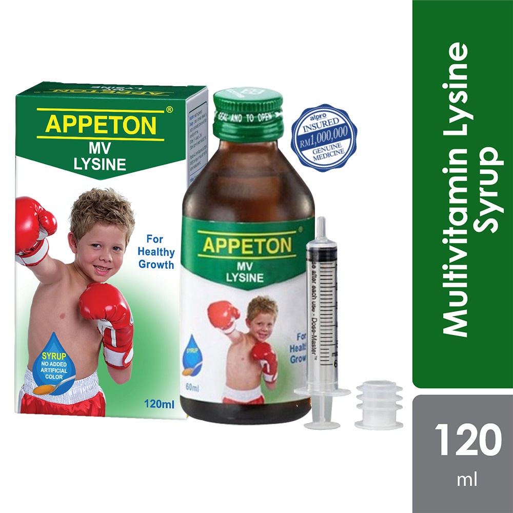Appeton Multivitamin Lysine Syrup 120ml (Exp. Date05/2023) Shopee