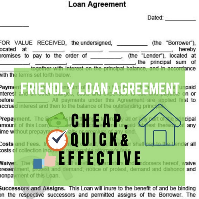 Friendly Loan Agreement Customization Shopee Malaysia