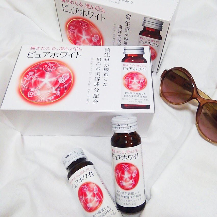 Pure White Shiseido Japanese Whitening Collagen Drink Box Of 10 Bottles 50ml