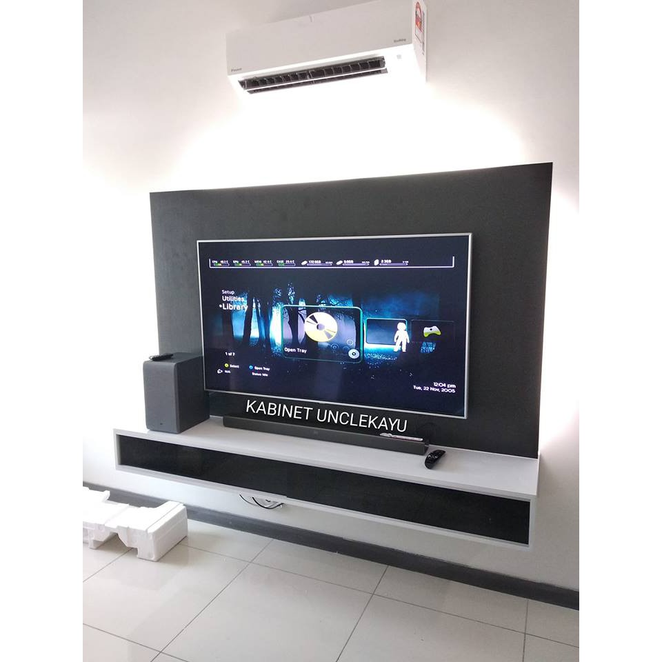 Tv Cabinet Wall Mount Modern Floating Kabinet Tv Moden Gantung Maximum 65 Inch Tv 2067926598 Shopee Malaysia