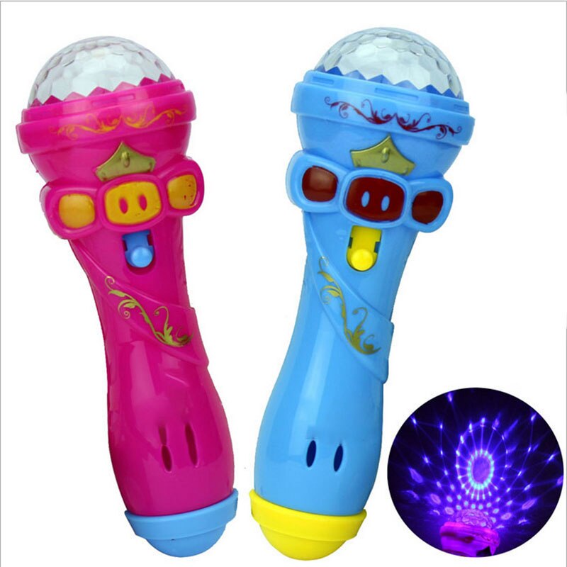 Classic Flash Microphone Toys Mini Cute Music Karaoke Mike Luminous Toys Novel Party Star Light Sticks Prop Toy