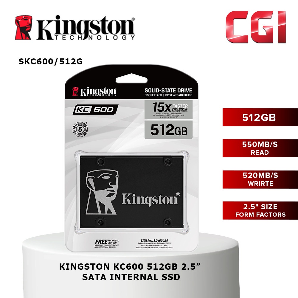 Kingston Kc600 Desktopnotebook Upgrade Kit Ssd 512 Gb Sata 6gbs Skc600b512g Solid State 9920