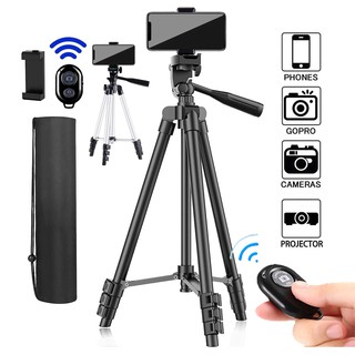 🔥Ship Now KL🔥Flexible Adjust Portable Tripod Extendable Travel Lightweight Stand with Bluetooth Remote Control