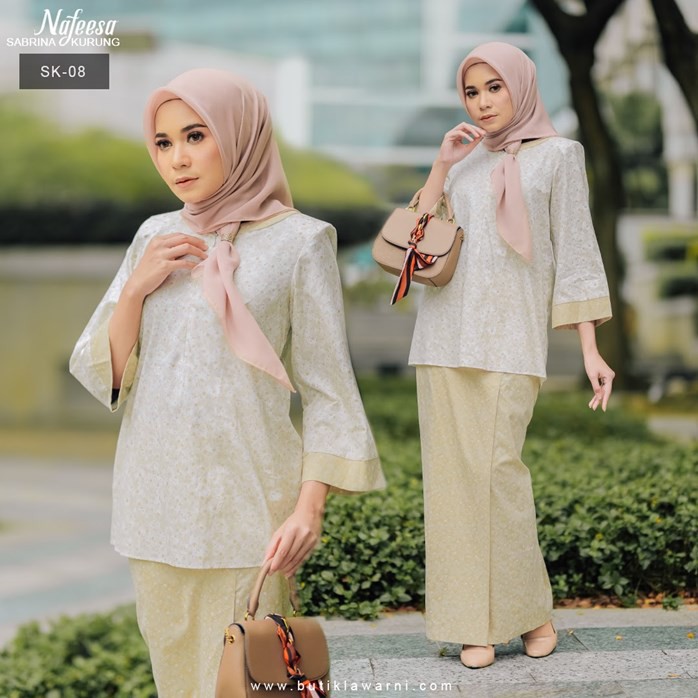  SK 08 Baju  Kurung Kedah Moden Nafeesa Sabrina  S M  L 